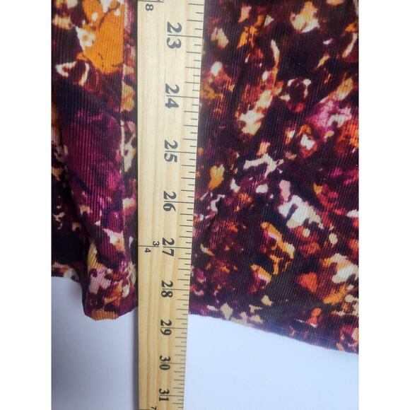 Catherine's corduroy button-down shirt sz 4X abstract fall colors lightweight - Picture 6 of 6